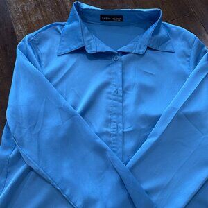 SHEIN Blue Button-Up Shirt 💙👔